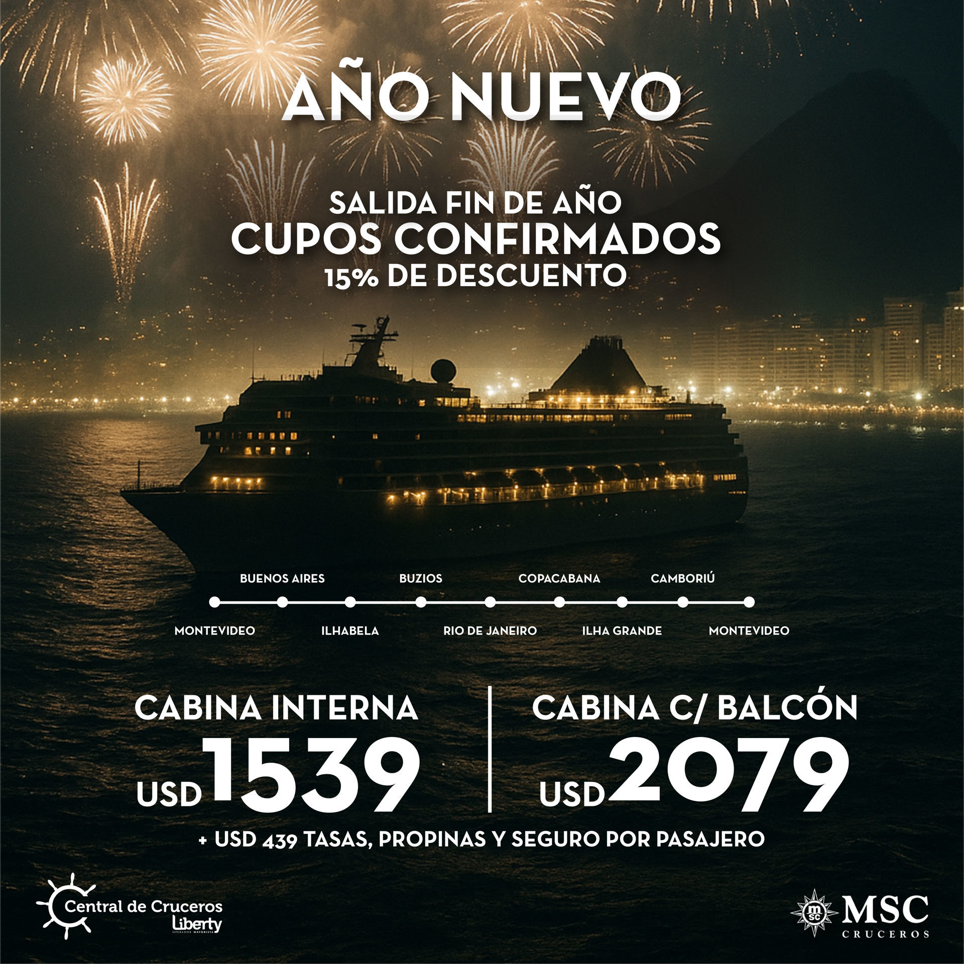 Imagen de Año nuevo en Rio con MSC