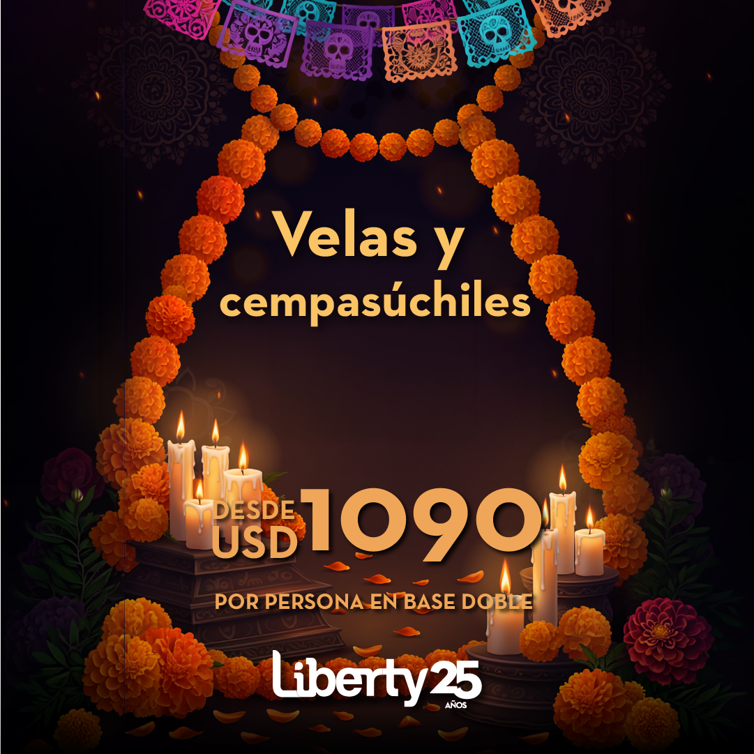 Imagen de México — Velas y cempasúchiles