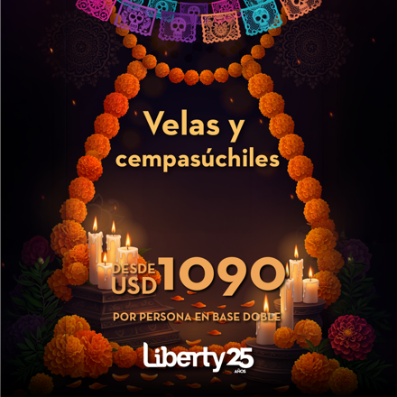 Imagen de México — Velas y cempasúchiles